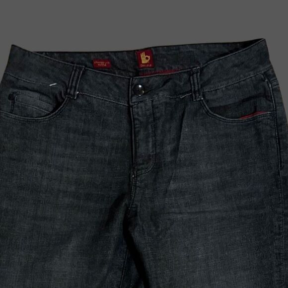 Vintage Sassoon Black Denim Straight Leg Hustle Jeans Size 12 33x30 - Picture 2 of 5